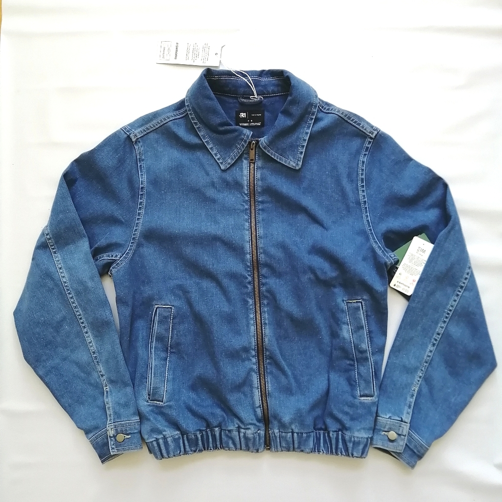 Blue Denim Harrington Jacket Small NWT